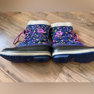 SOREL GIRLS GEOMETRIC YOOT PAC SNOW BOOTS SIZE 6